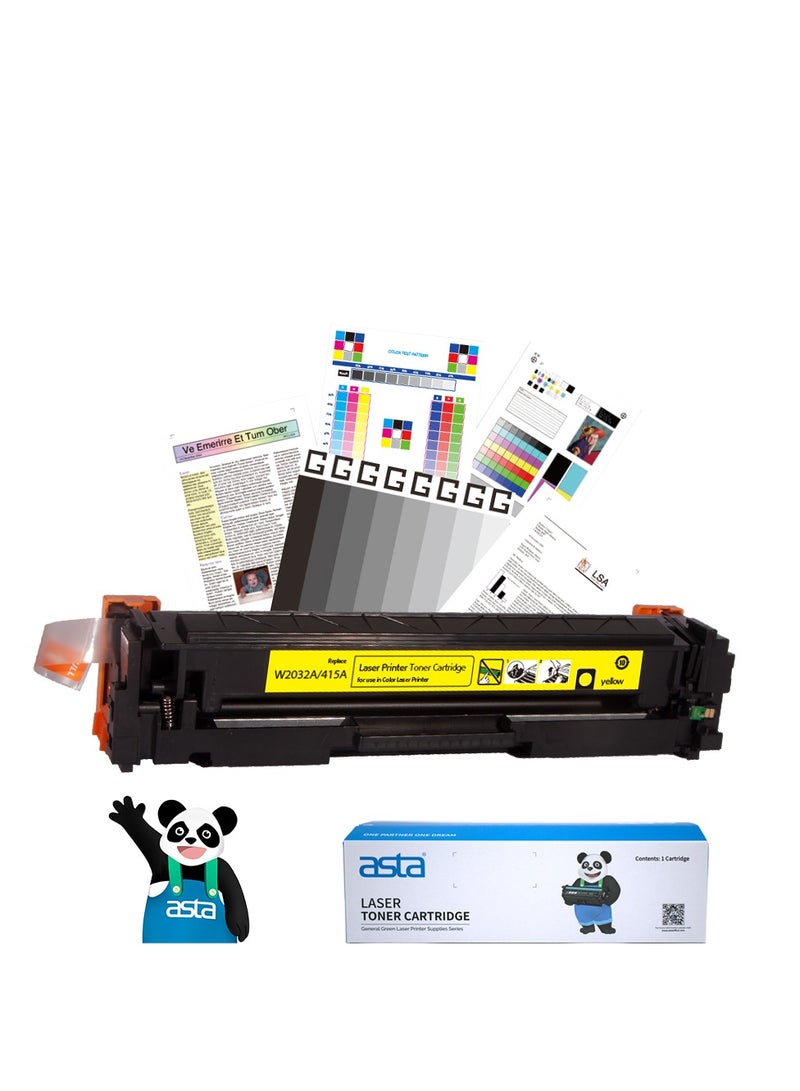 ASTA 415A W2032A With Chip 479fdw Toner Cartridge Compatible For HP Color LaserJet Pro M454dn M454dw MFP M479fdw M479dw M479fnw M479 M479fdn Printer Yellow Y W 2032 415 A - Image 1
